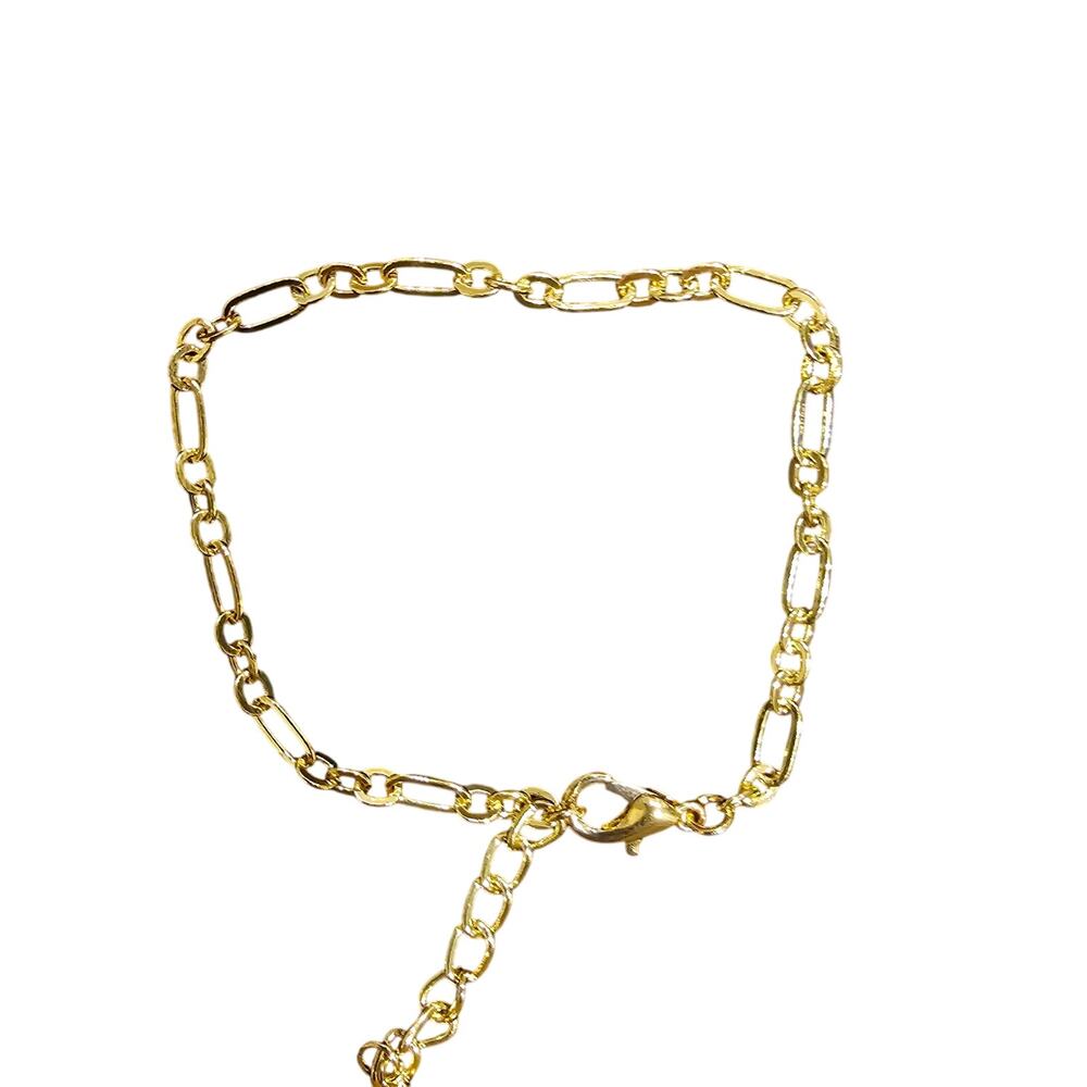 Gold Bracelet Set 4pc Minimalist Stack Beaded Paperclip Chain Dainty Jewelry - Picture 4 of 10